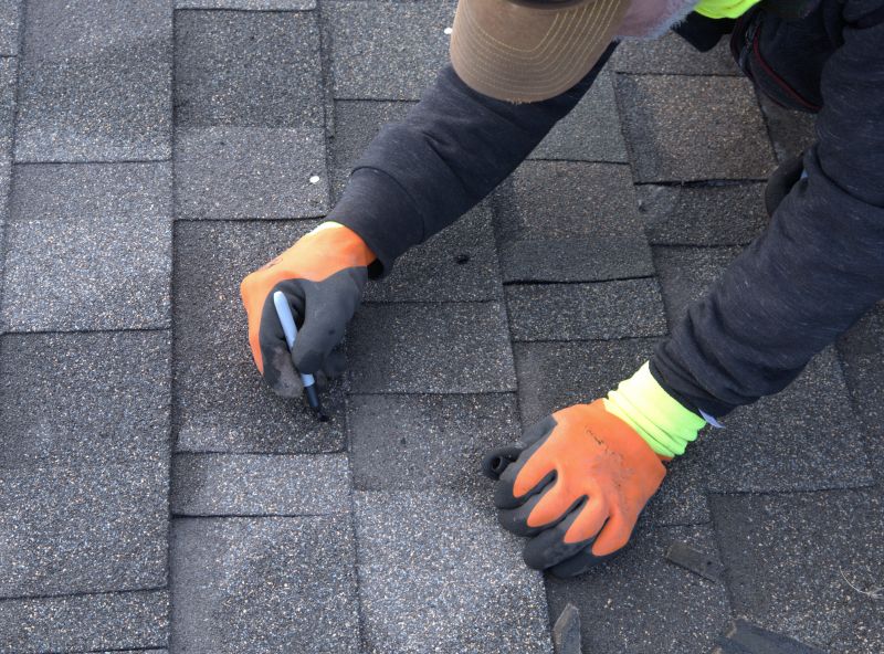 Asphalt shingle roof repair process